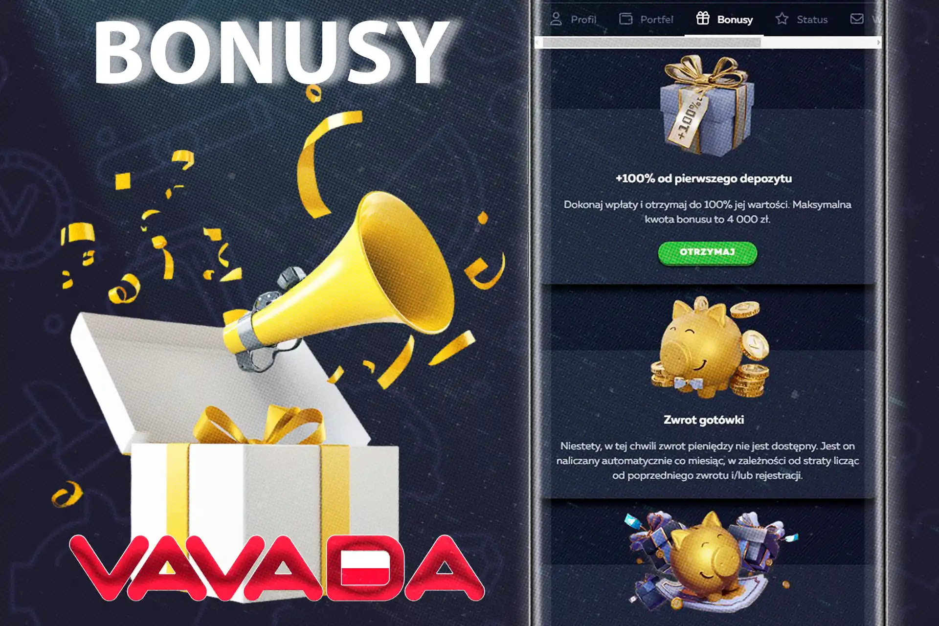 Zdobądź różne bonusy kasynowe