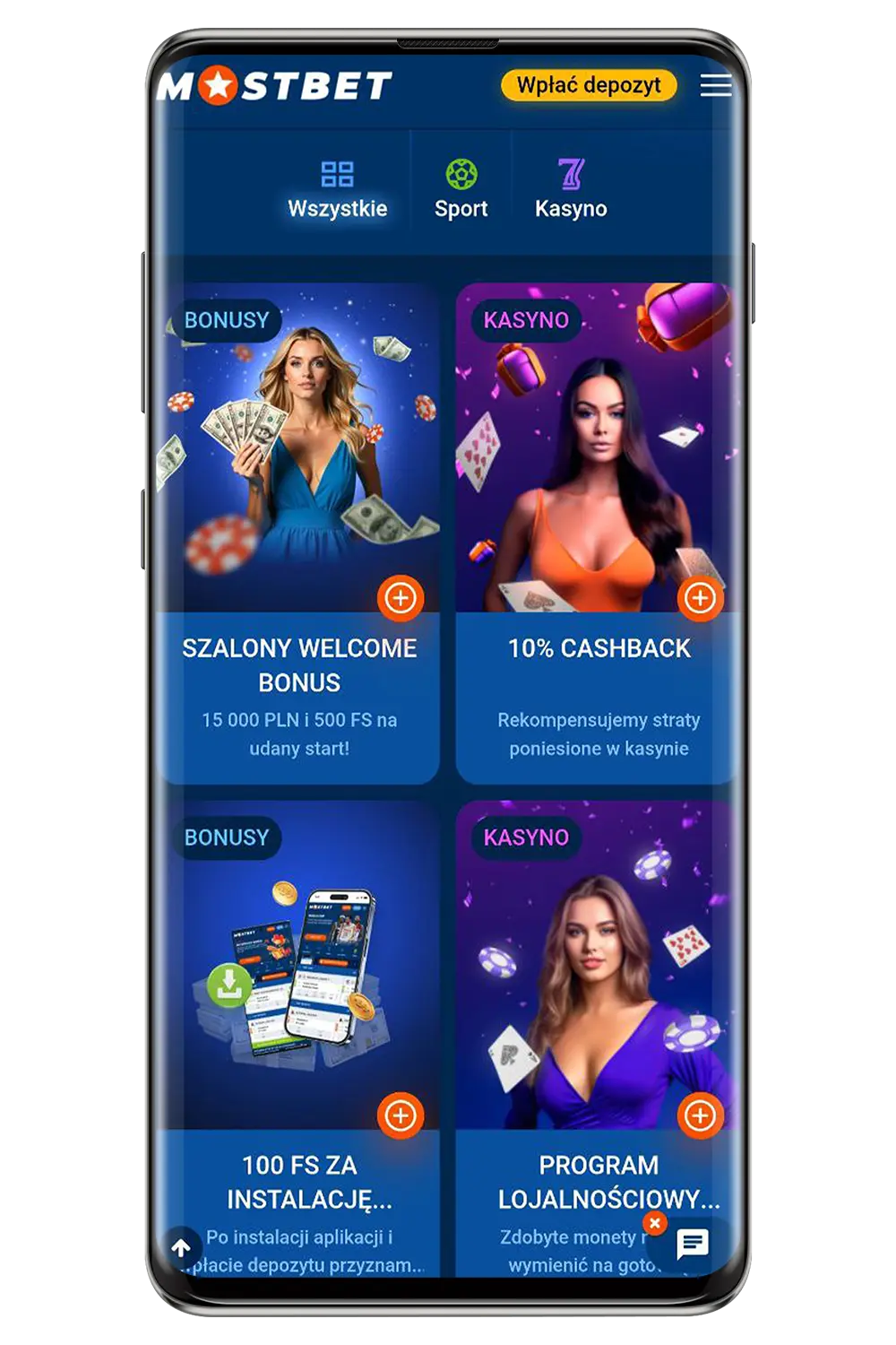 Zrzuty ekranu z oficjalnej strony internetowej