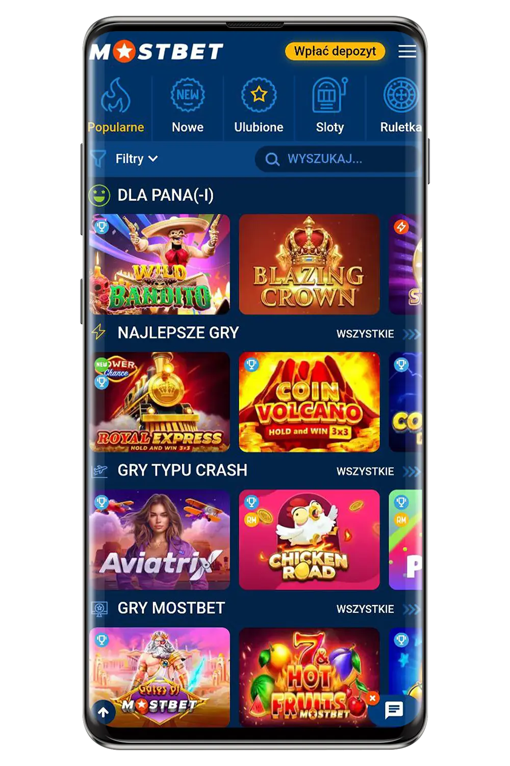 Zrzuty ekranu z oficjalnej strony internetowej