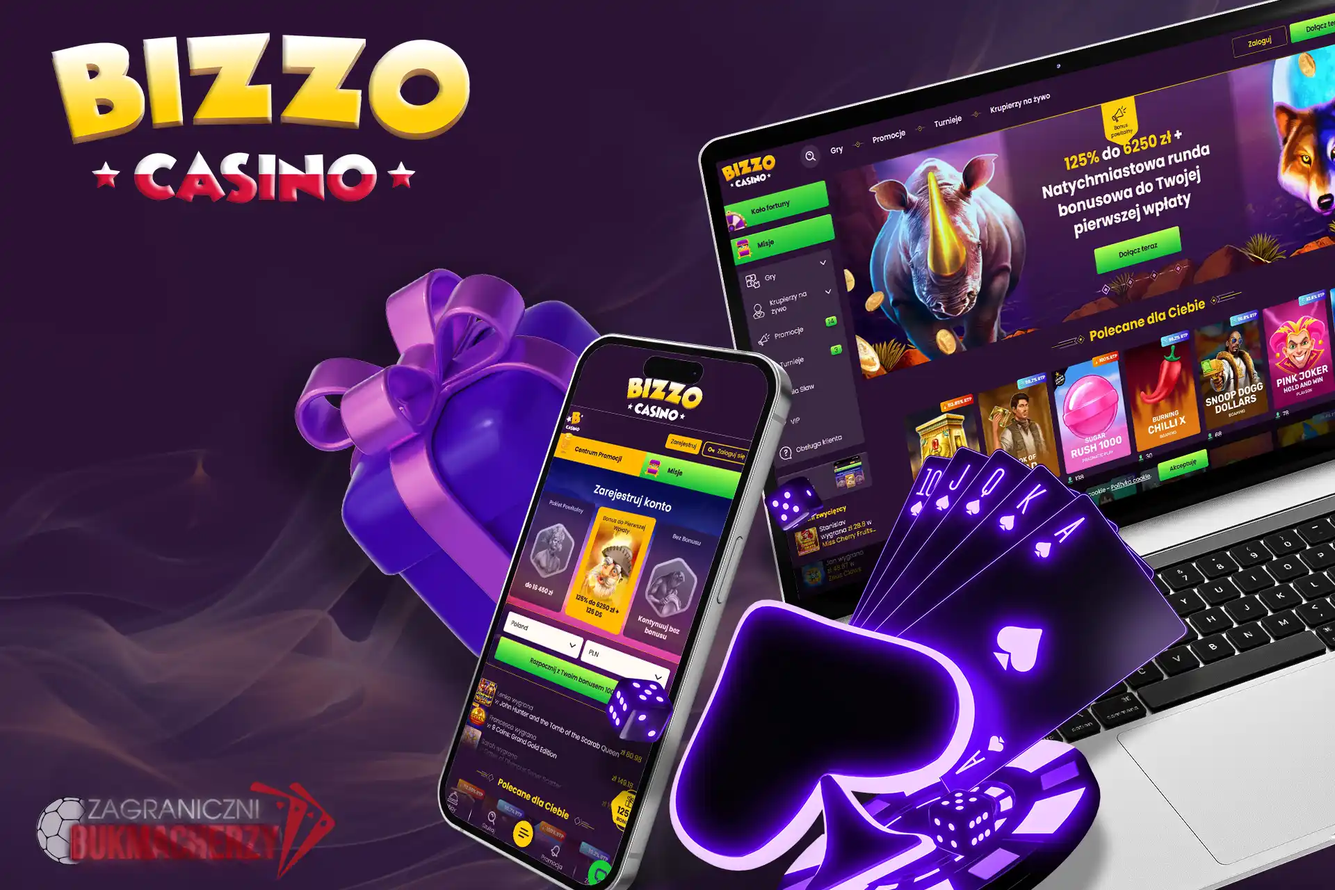 Witamy w kasynie Bizzo, graj w gry hazardowe i odbieraj bonusy!