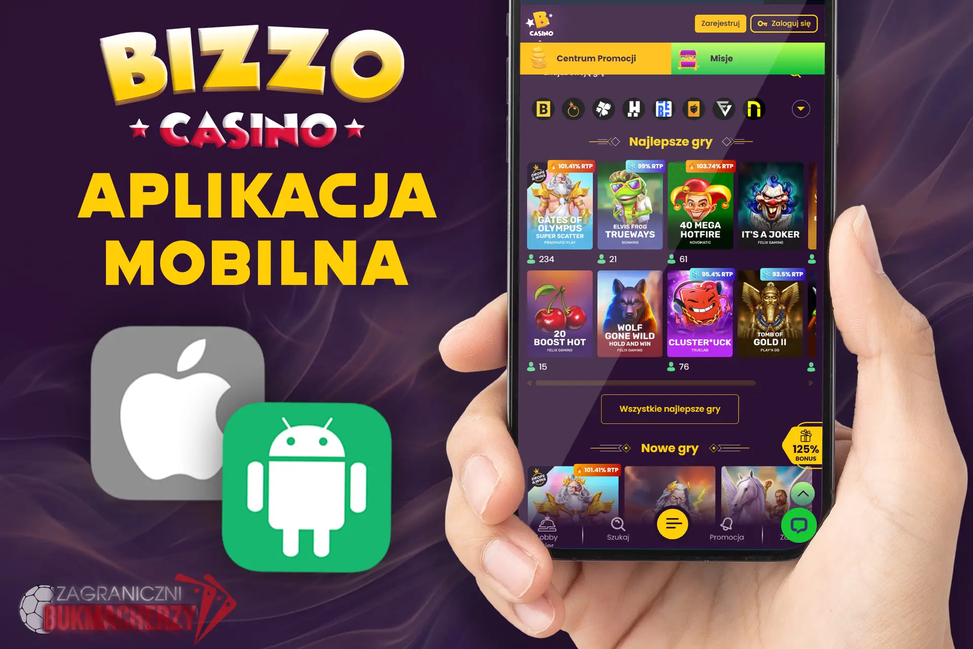 Zainstaluj wygodną aplikację mobilną Bizzo Casino