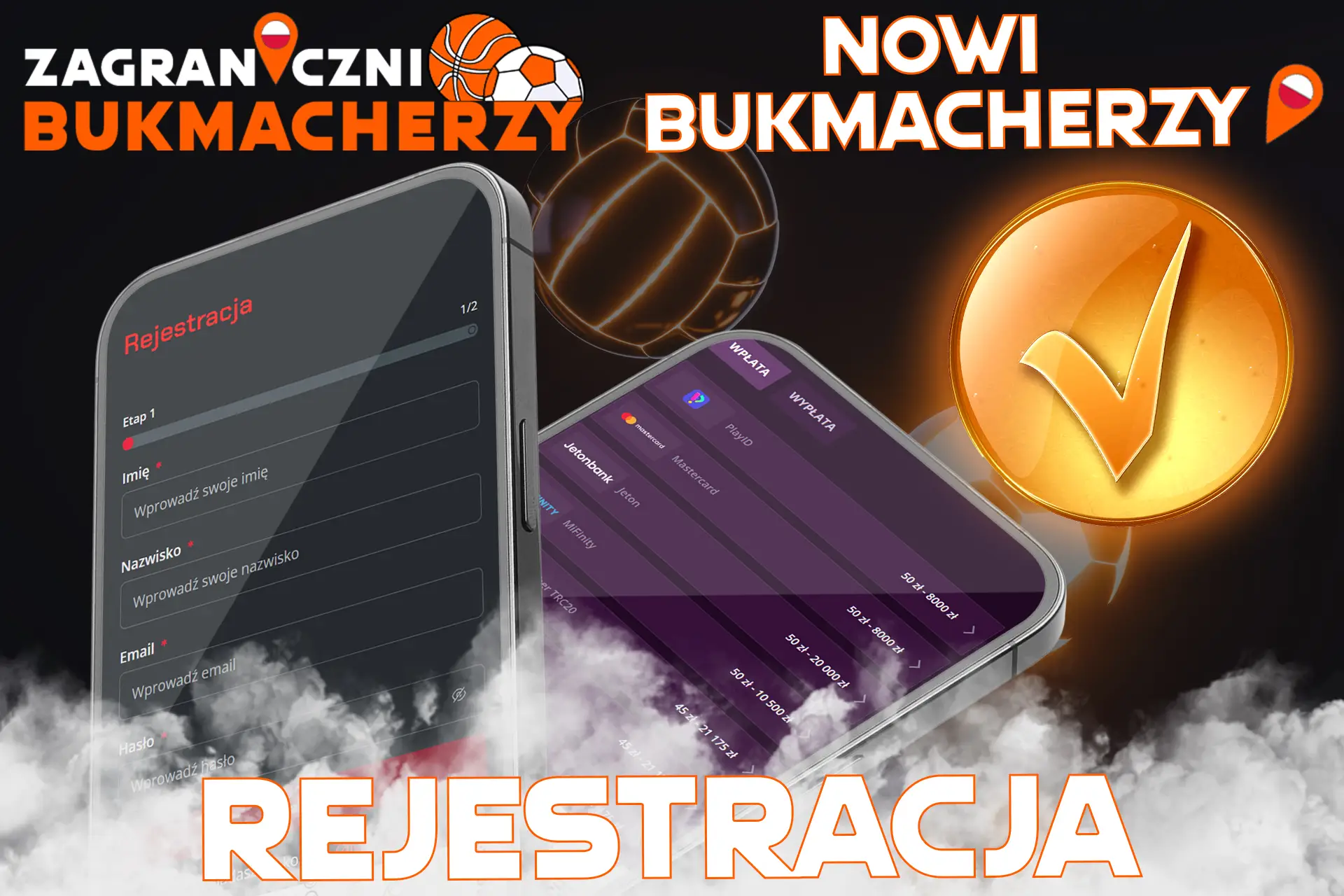 Zarejestruj się i wpłać depozyt u nowych bukmacherów